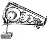 Zahnradwinde von Archimedes (3. Jhr. v. Chr.)